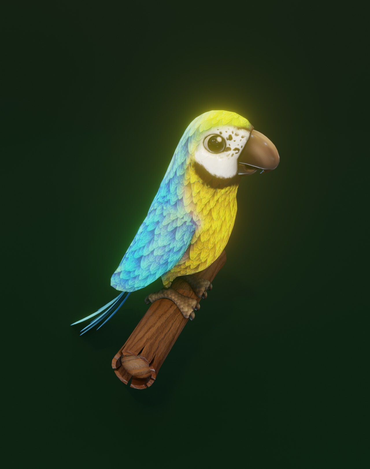 ArtStation - Cartoon Ara Parrot Rigged 3D Models | Game Assets