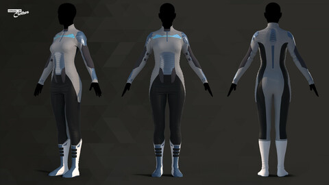 Female Genesis 8 Space Suit 03 - 88 Marvelous Designer and Clo3D