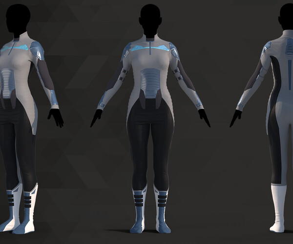 ArtStation - Female Genesis 8 Space Suit 03 - 88 Marvelous Designer and ...
