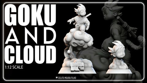 Goku and Cloud Miniature #001