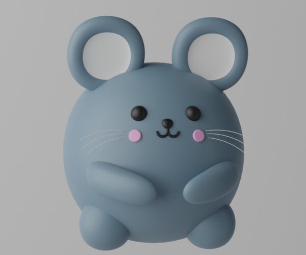 ArtStation - Cartoon Cute Mouse Rat 3D model | Resources