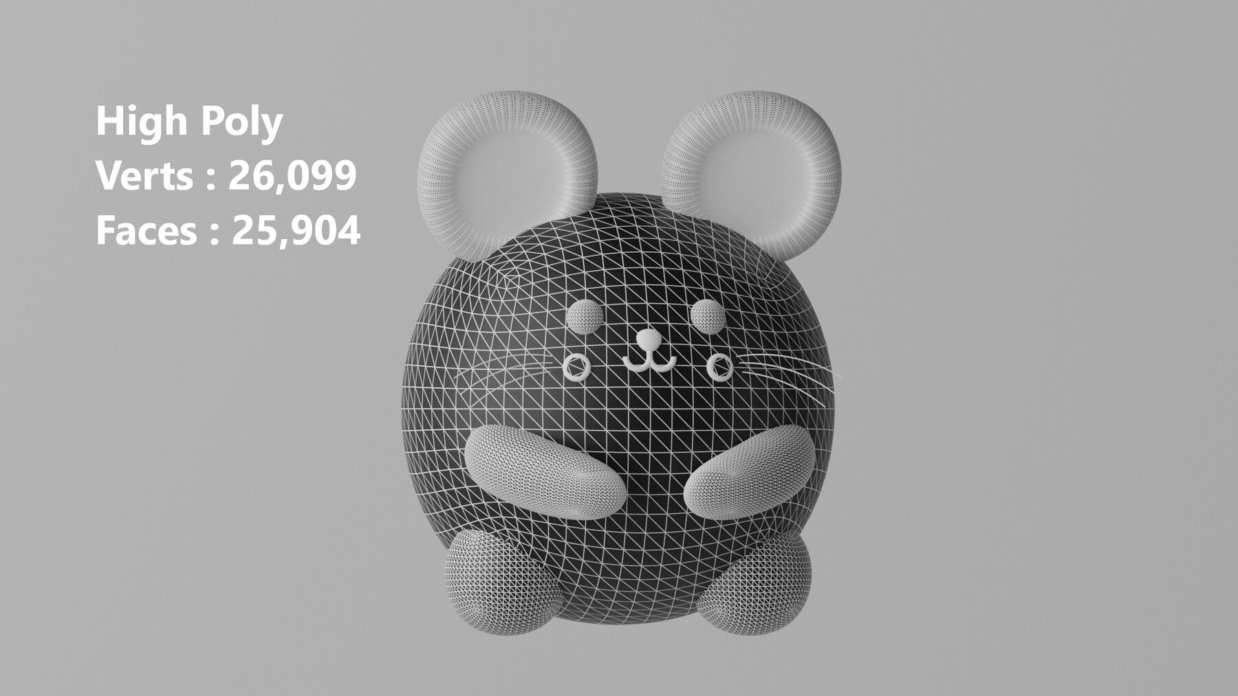 ArtStation - Cartoon Cute Mouse Rat 3D model | Resources