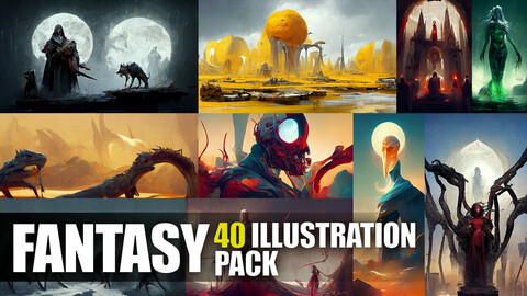 Fantasy 40 Illustration Pack