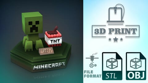 Minecraft Slimes! by Owling, Download free STL model