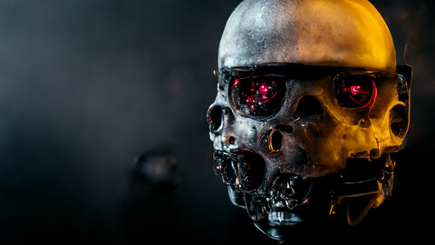 Robotic skull burning