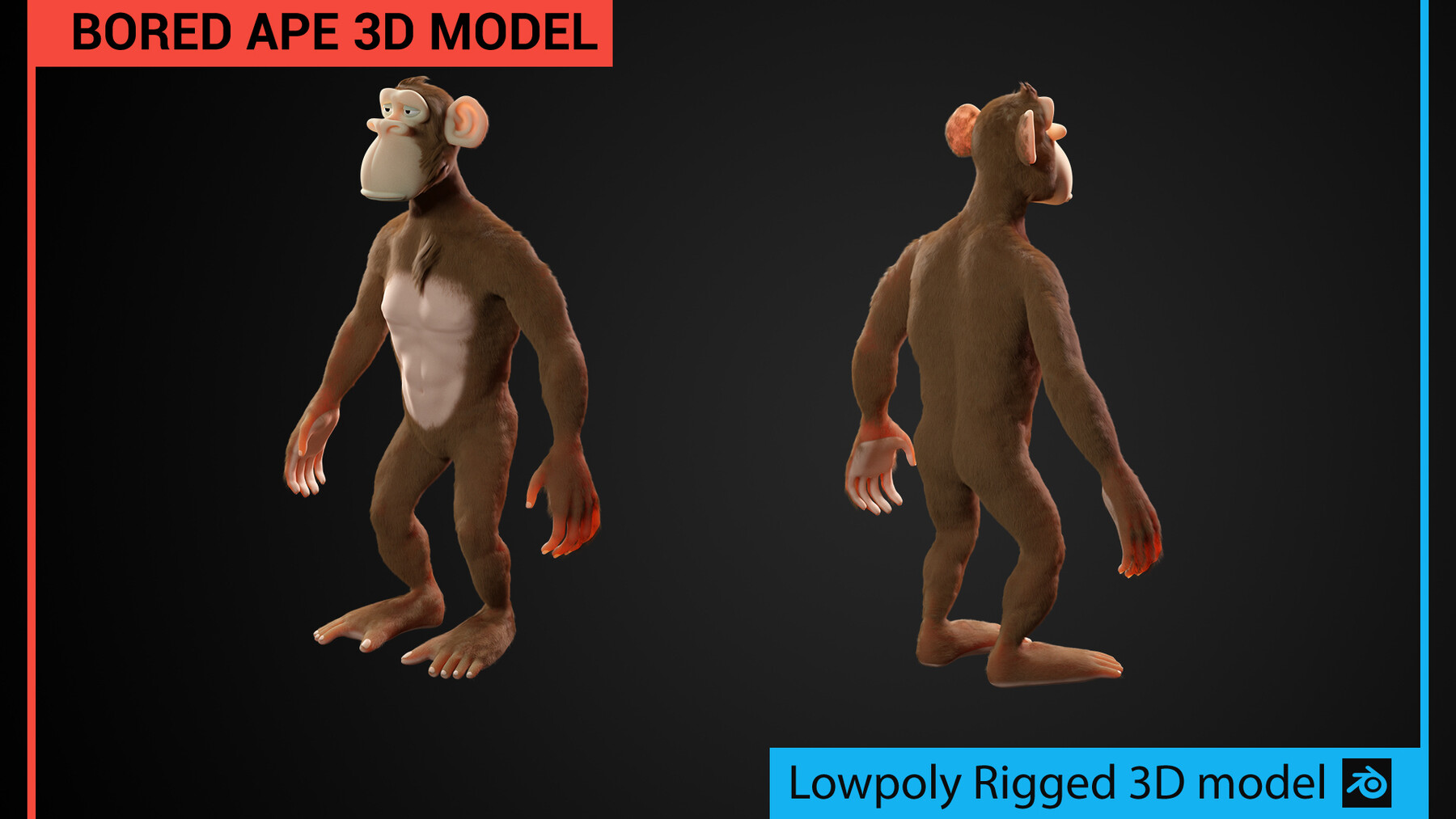 ArtStation - Bored Ape Rigged 3D Model | Game Assets