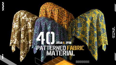 40 patterned fabric material(vol.3) _ .sbsar & .spsm