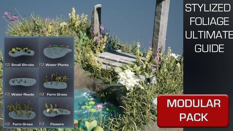 Blender 3 & Unreal Engine 5 Stylized Foliage Pack