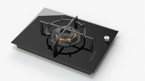 Artusi Natural Gas Wok Cooktop AGH41B 3D Model