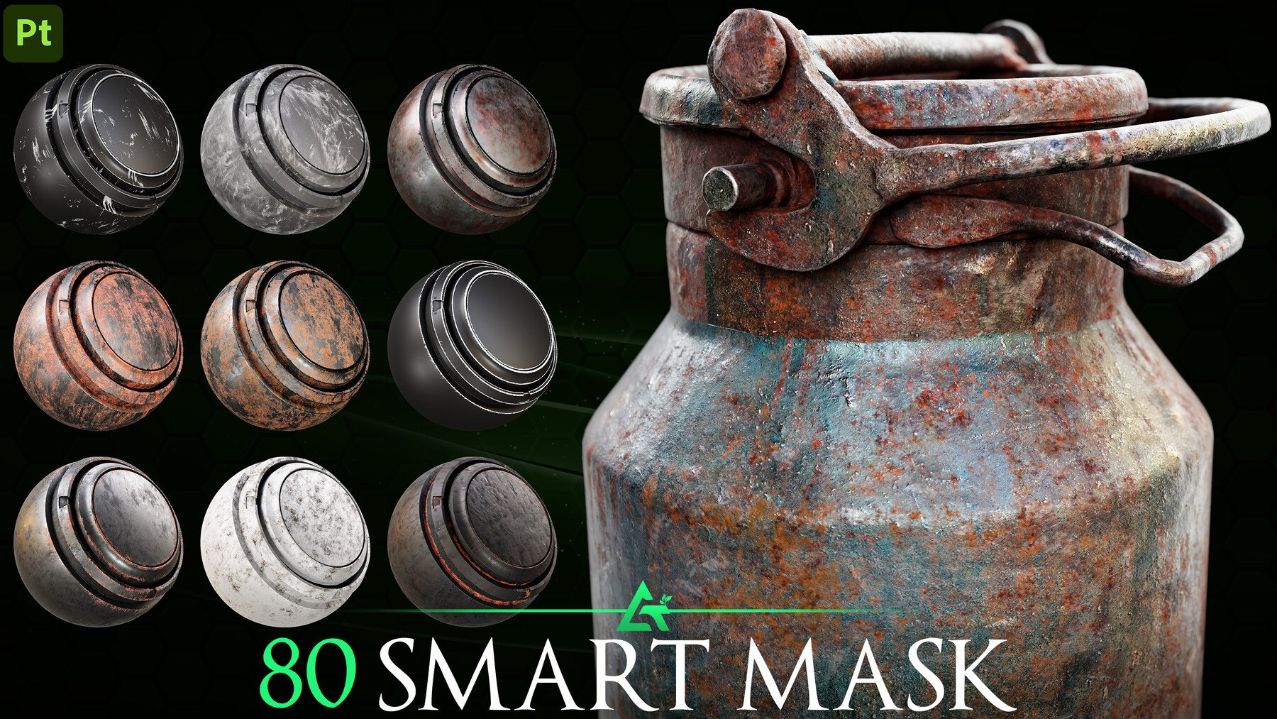 80 High-Detail Smart Mask – Texturing Essential / Substance Painter – MEGA PACK[ArtStation]