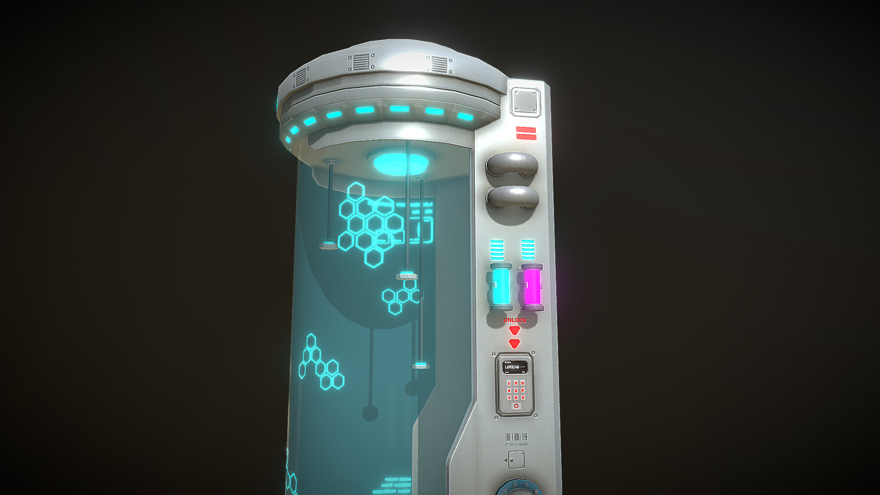 ArtStation Lowpoly Scifi Laboratory Capsule Game Assets