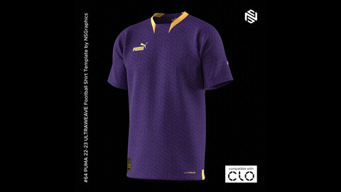 PUMA 22-23 ULTRAWEAVE Football Shirt for CLO3D & Marvelous Designer