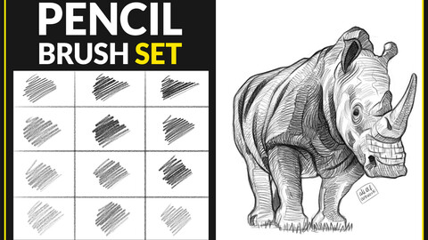 Pencil Brushes for Sketching on Photoshop