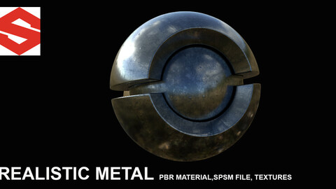 realistic metal spsm file , pbr metallic roughness