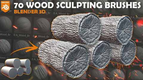 Blender Wood Sculpting Brushes