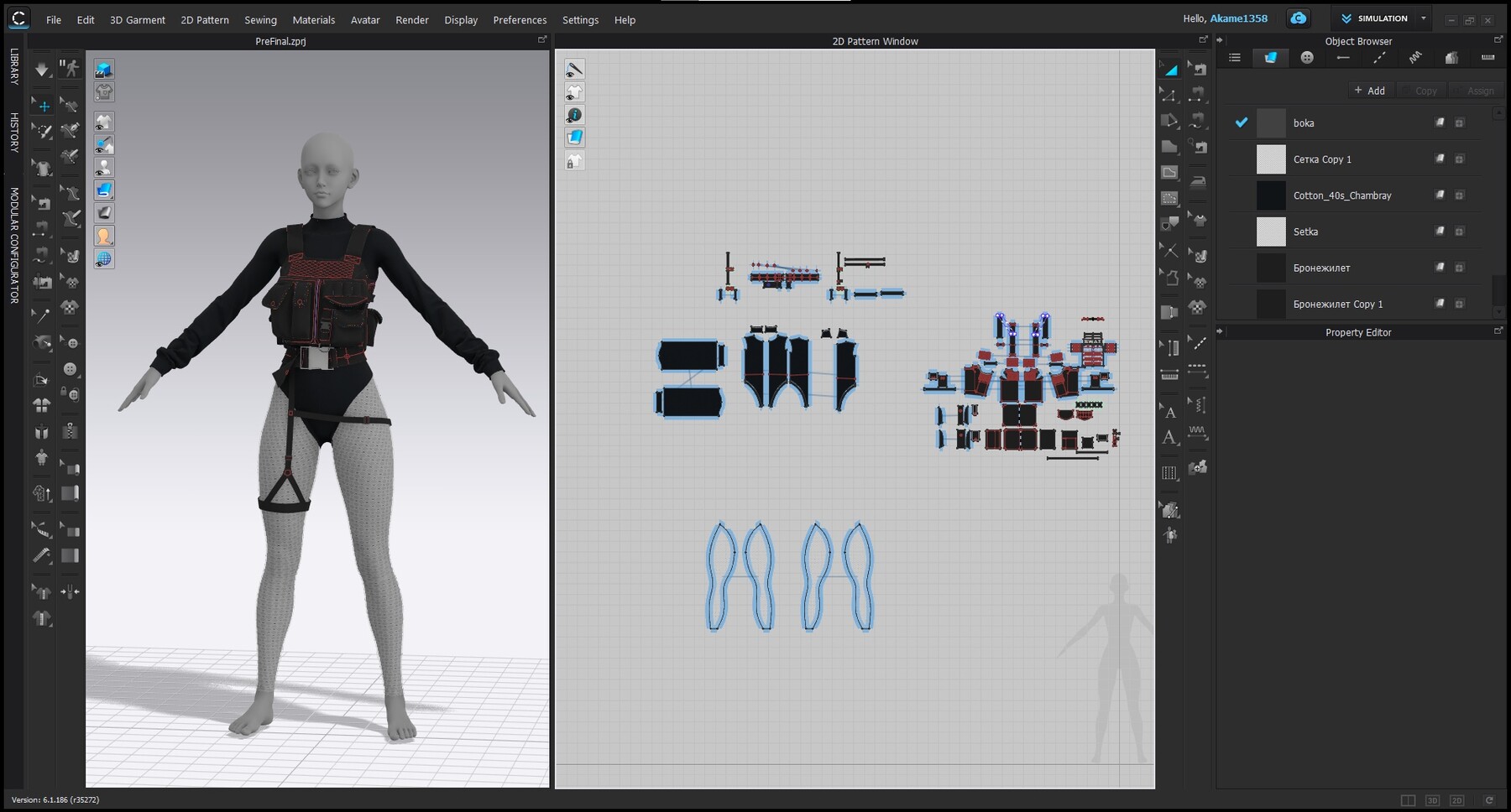 Female Streetwear Outfit 6 Marvelous Designer 3D model