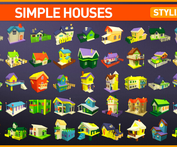 ArtStation - Simple Houses | Game Assets