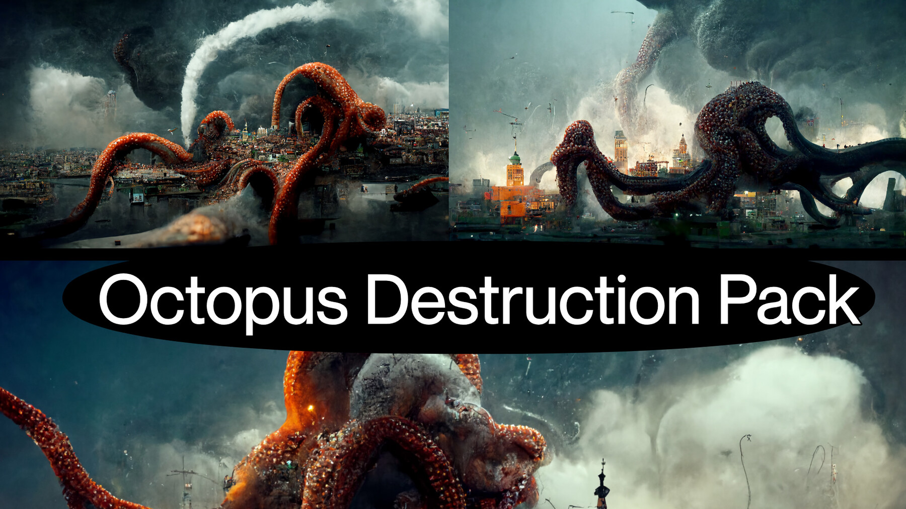 Artstation Octopus Destroying City Themes Artworks