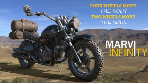 Dirt Bike Model for Game Asset