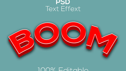 3D Boom Text Effect | Modern Boom Psd Text Effect