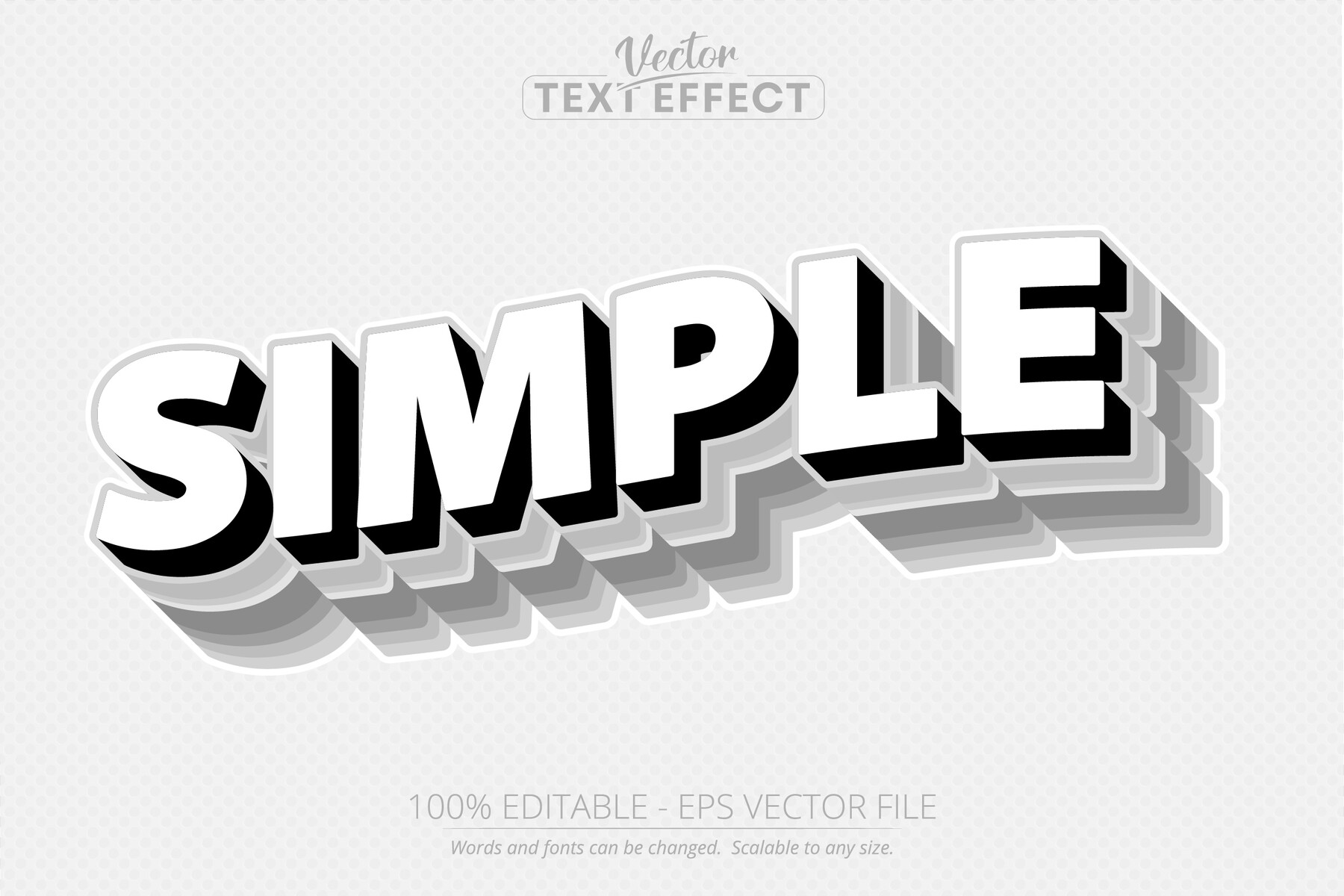 ArtStation Simple text effect, editable minimalistic text style