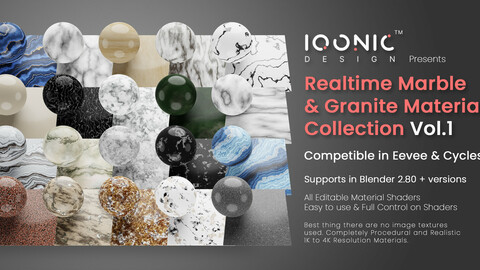 Realtime Marble _ Granite Materials Collection Vol01 By Iqonic Design