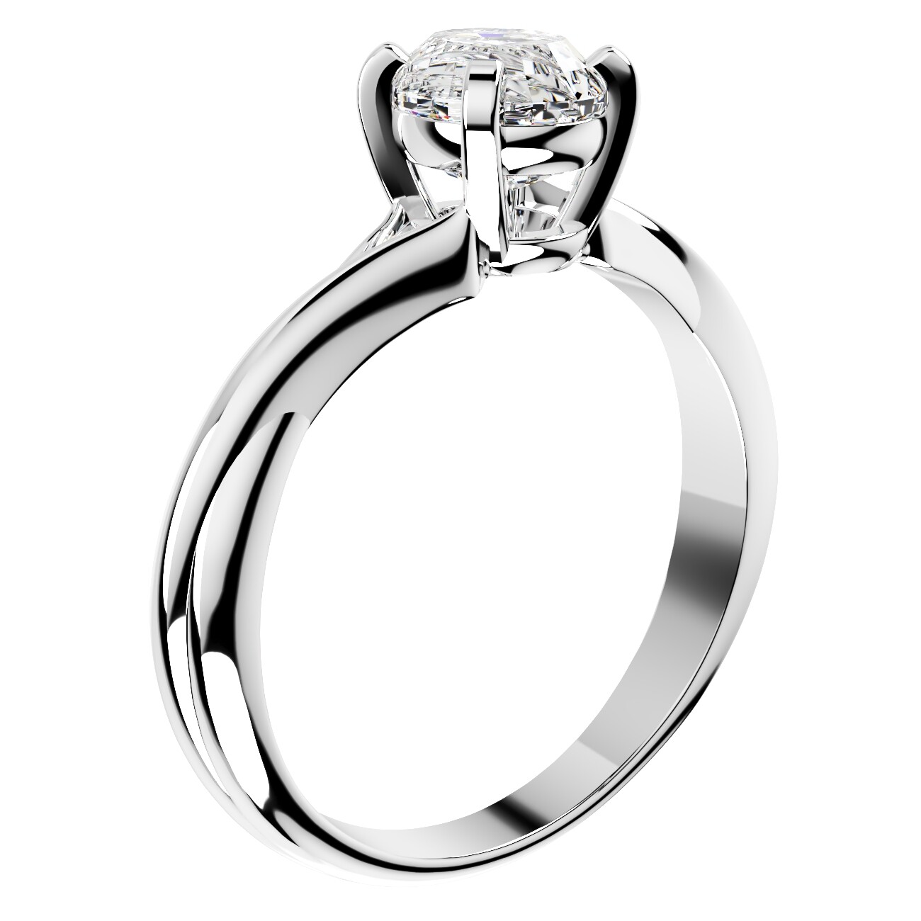 ArtStation - Twisted Oval Gemstone Engagement Ring 3D CAD Design ...