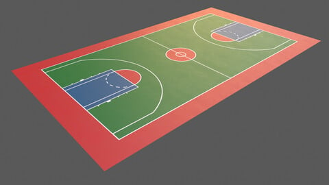 PBR Basketball Court Floor