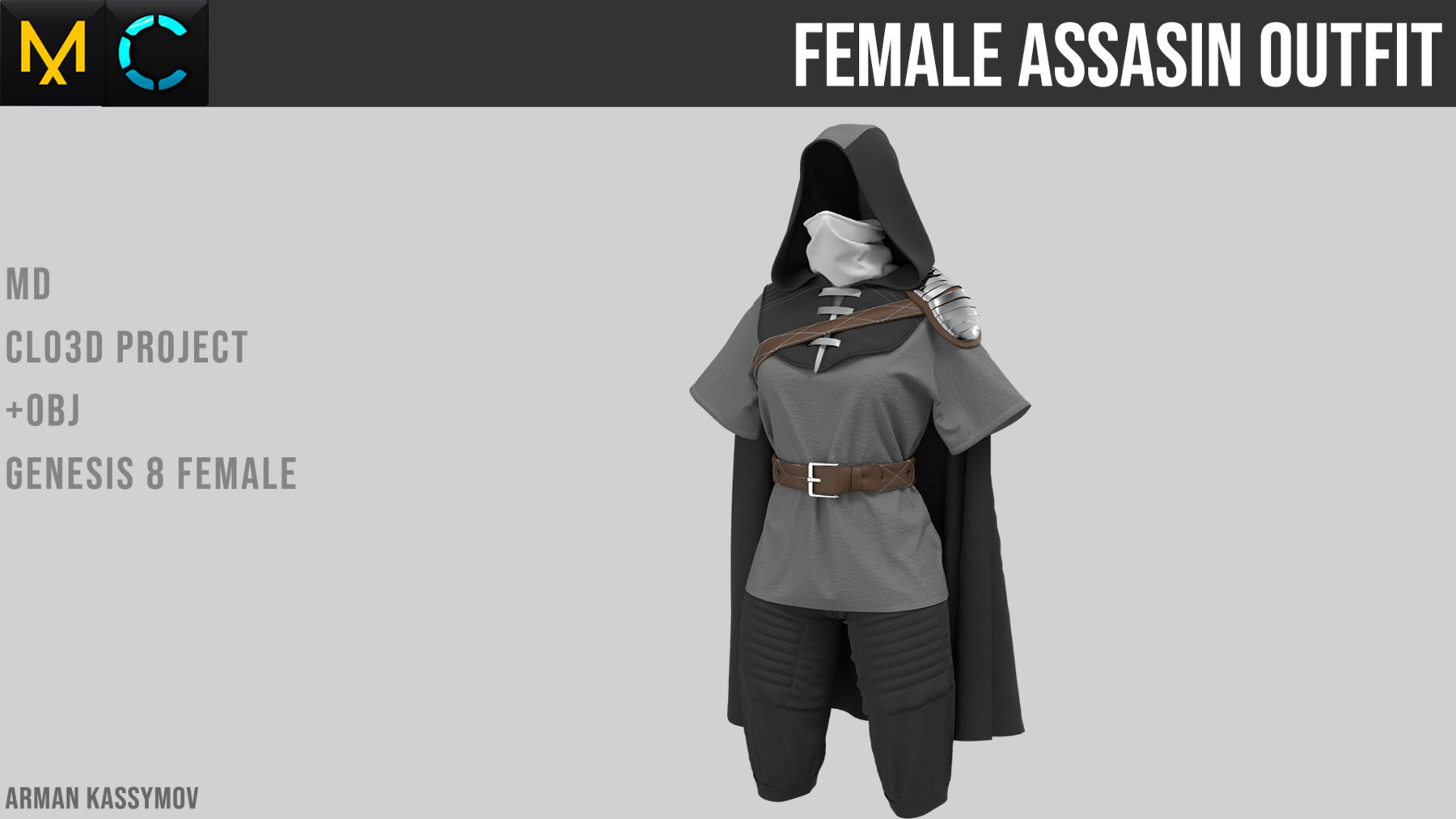 ArtStation - Assassin Female Outfit