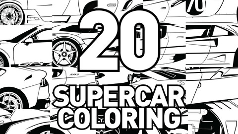 20 Supercar Coloring