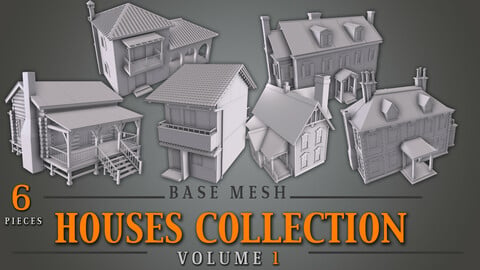Houses Collection VOL. 1 - Base Mesh