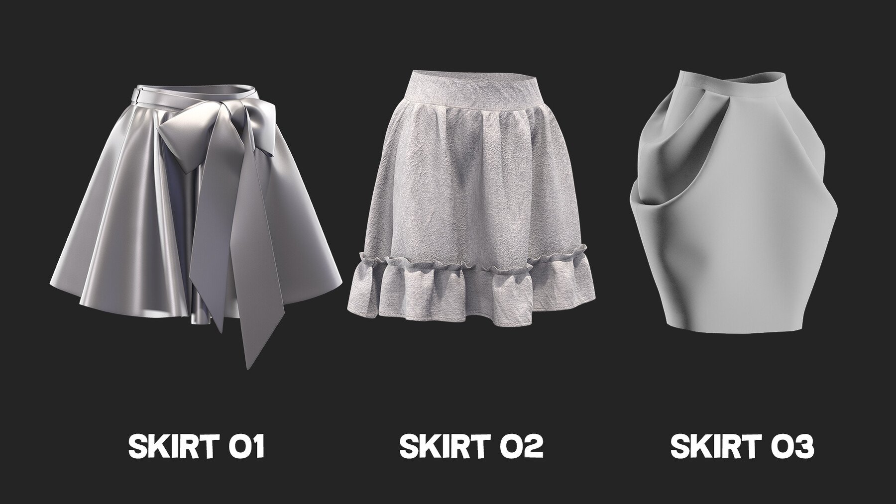 ArtStation - 10 Women's stylish Skirts | Resources