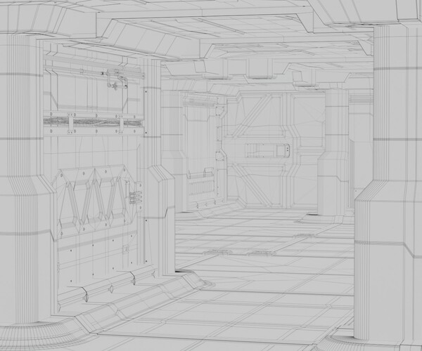 ArtStation - Sci Fi Modular Interior 1A | Game Assets