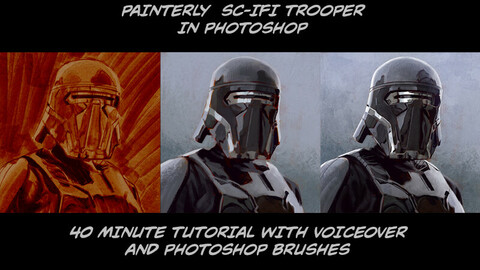 Painterly Sci-Fi Trooper in Photoshop