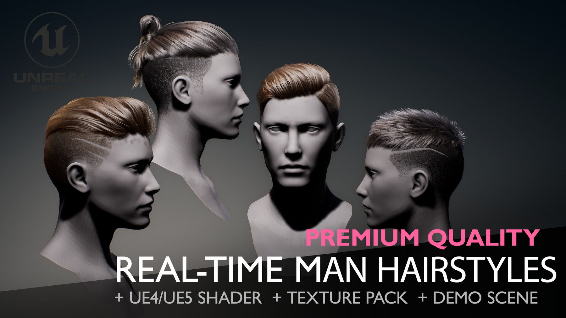 ArtStation - Real-Time Men Hairstyles - Standard Pack | Game Assets