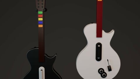 Guitar Hero Guitar 3d model