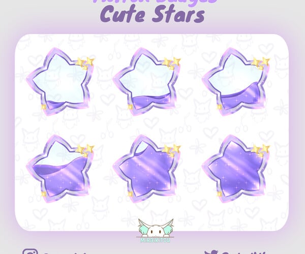 Stars Twitch Badges - Gaming Visuals