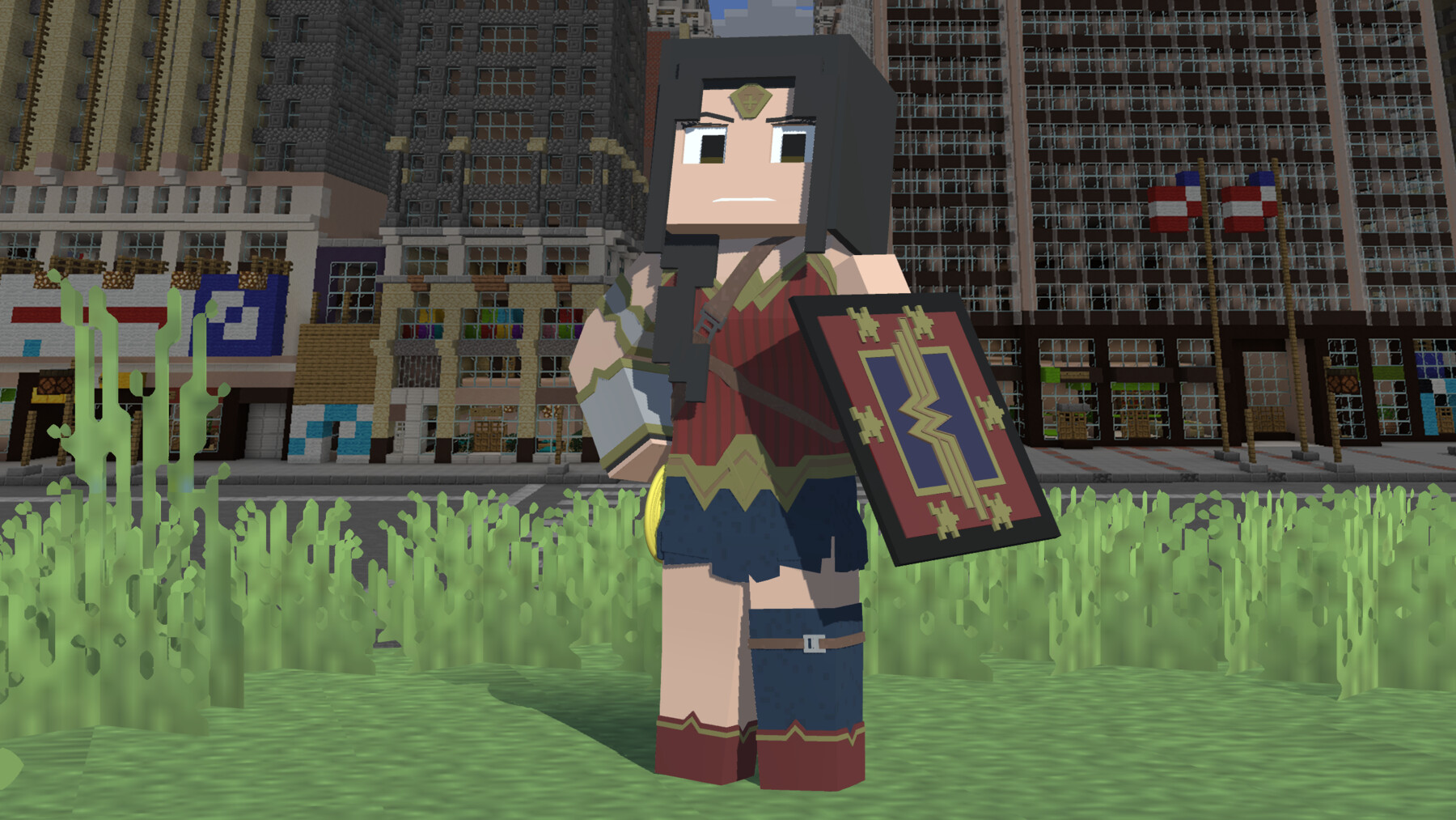 ArtStation - Wonder Woman Minecraft 3D Model (Rigged) | Resources