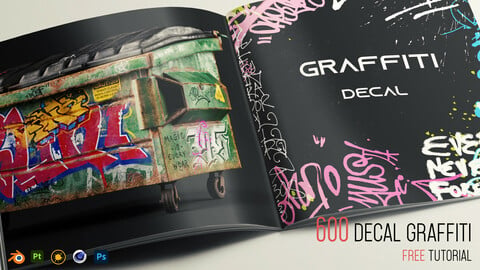 600 Graffiti Decal for 3d/2d Software