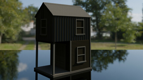 SMALL HOUSE GAME READY 3D MODEL