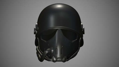 Printable Desert Ranger Combat Helmet Mark II STL