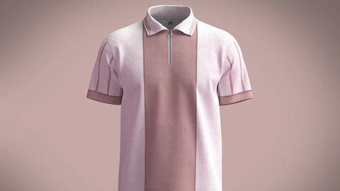 Men's Polo Shirt- Dusty Rose