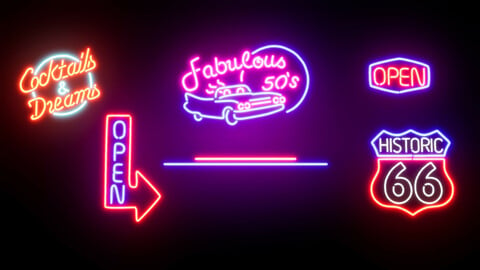 Classic Neon Signs: Unreal Engine