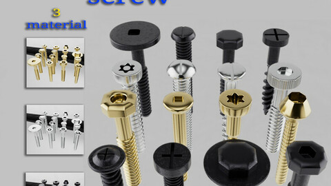16 screw 3d model