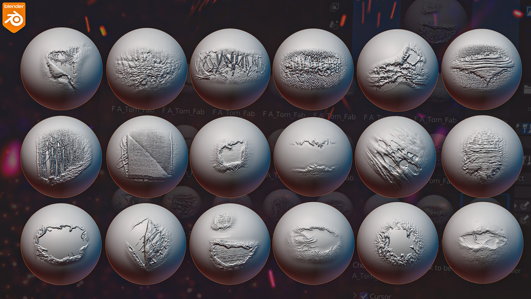 ArtStation Blender Torn Cloth Brushes Brushes