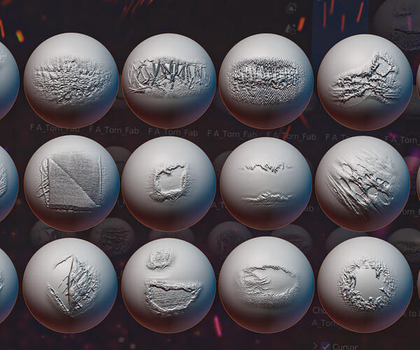 ArtStation Blender Torn Cloth Brushes Brushes