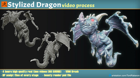 Stylized Dragon Video Process