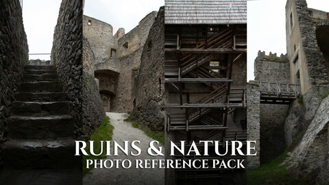 Ruins & Nature-Photo Reference Pack For Artists 326 JPEGs noAI