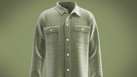 Shacket Green Corduroy