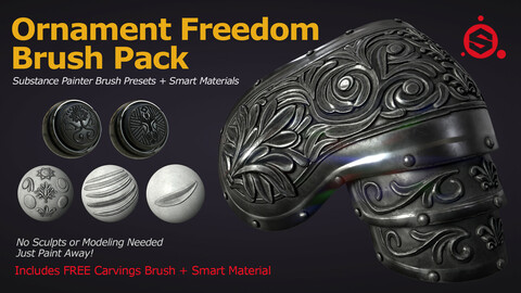 Ornament Freedom Brush Pack - Substance Painter